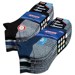 Chaussettes de Sport Homme et Femme SOXCO - Lot de 10 Paires (Taille 35-38, Multicolore)