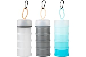 3-Pack Protein Powder Storage Containers: Stackable, Portable Travel-Friendly Dispensers for Fitness and Nutrition