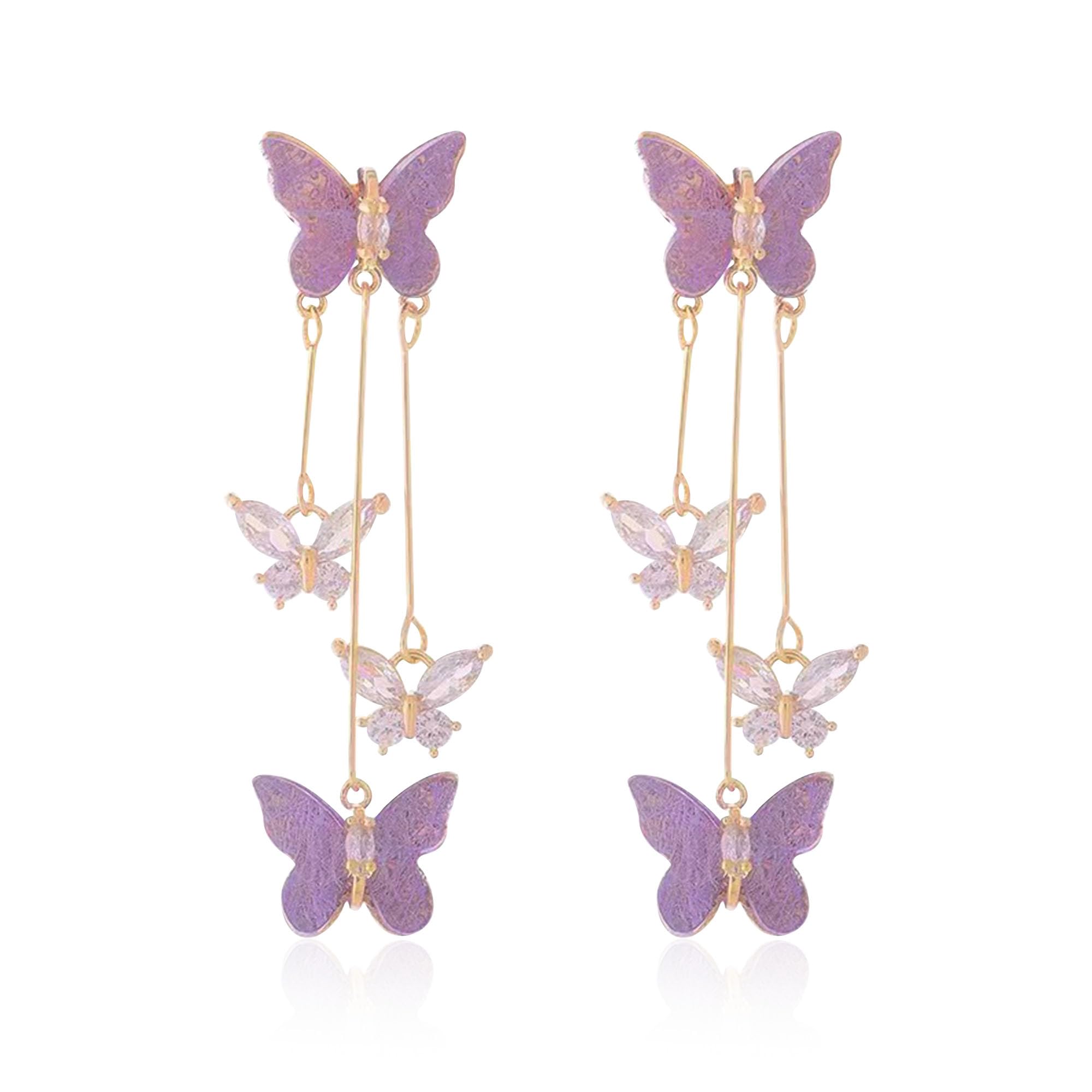 See full amazon price history chart for QIAOLEHUI Violet Butterfly Tassel Style Zircon Earrings Long Crystal Rhinestone Drop Dangle Earrings Wedding Jewelry Gifts for Women, Metal, No Gemstone QIAOLEHUI Violet Butterfly Tassel Style Zircon Earrings Long Crystal Rhinestone Drop Dangle Earrings Wedding Jewelry Gifts for Women, Metal, No Gemstone (B0CZH9XC34) Amazon Price History, Amazon Price Tracker