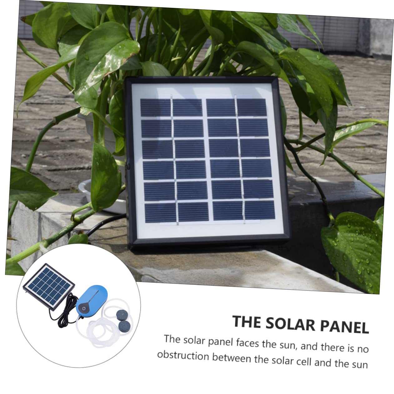 FRCOLOR De Aire Solar para Acuarios Oxigenador para Peceras Mini Compresor De Aire Portátil para Jardines