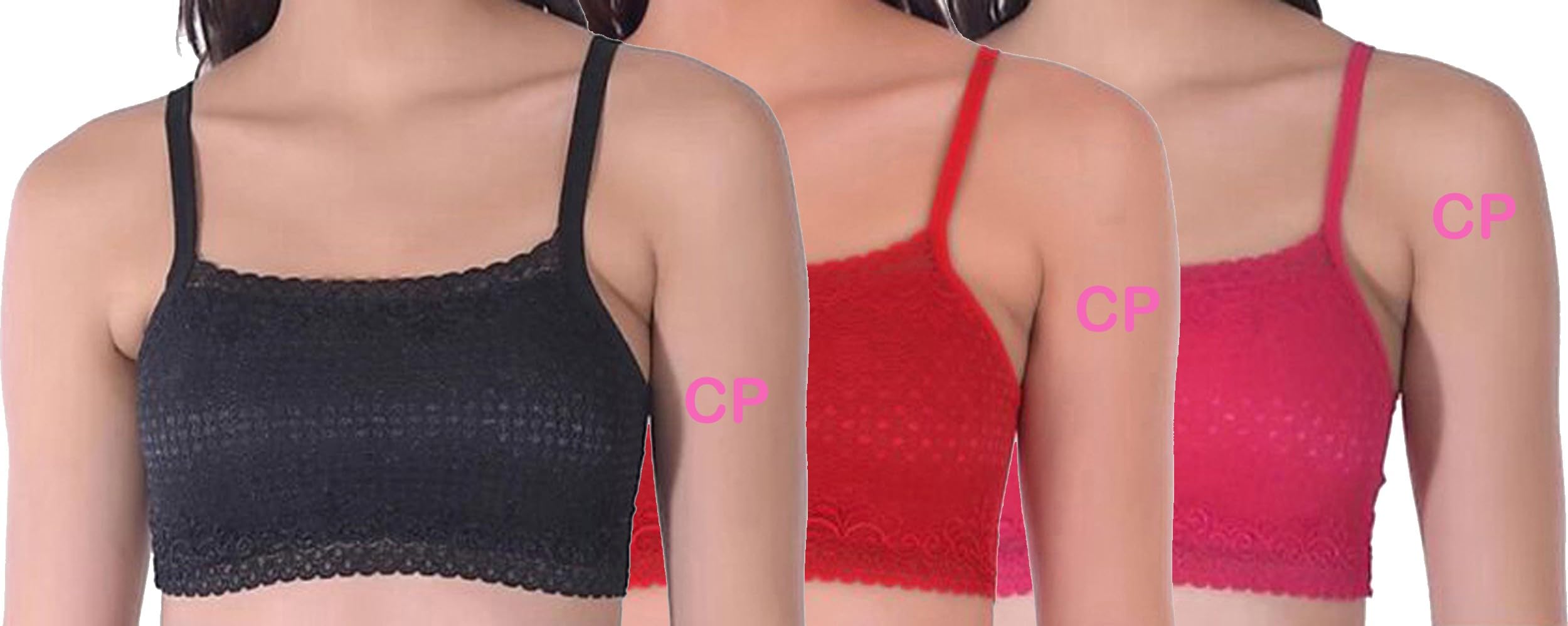 CHILEELIFE Polyester Casual Lightly Padded Full Coverage Wire Free Self Design Everyday Bra for Women