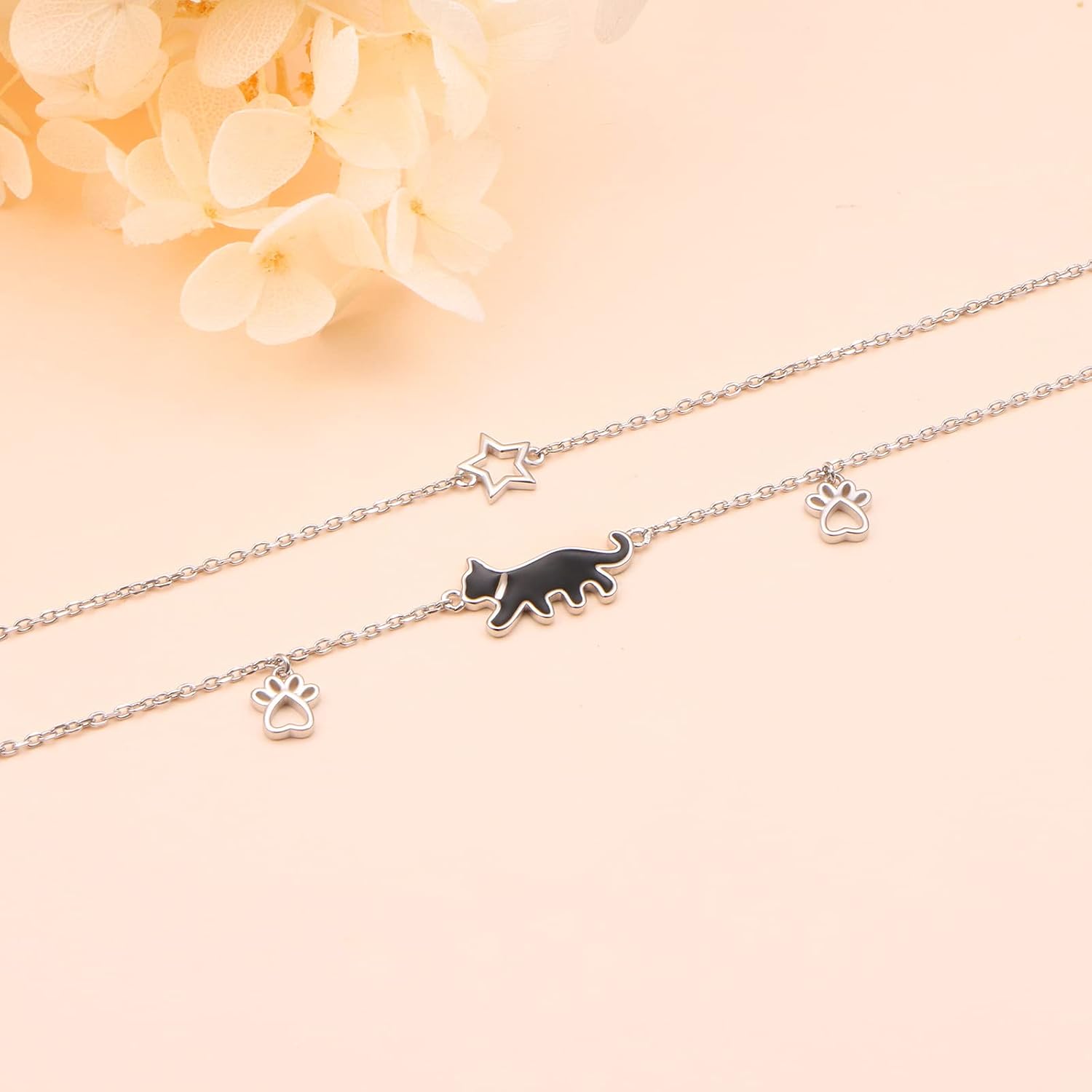 S925 Sterling Silver Anklets Adjustable Beach Foot Ankle Bracelet Jewelry Gifts For Women Girls