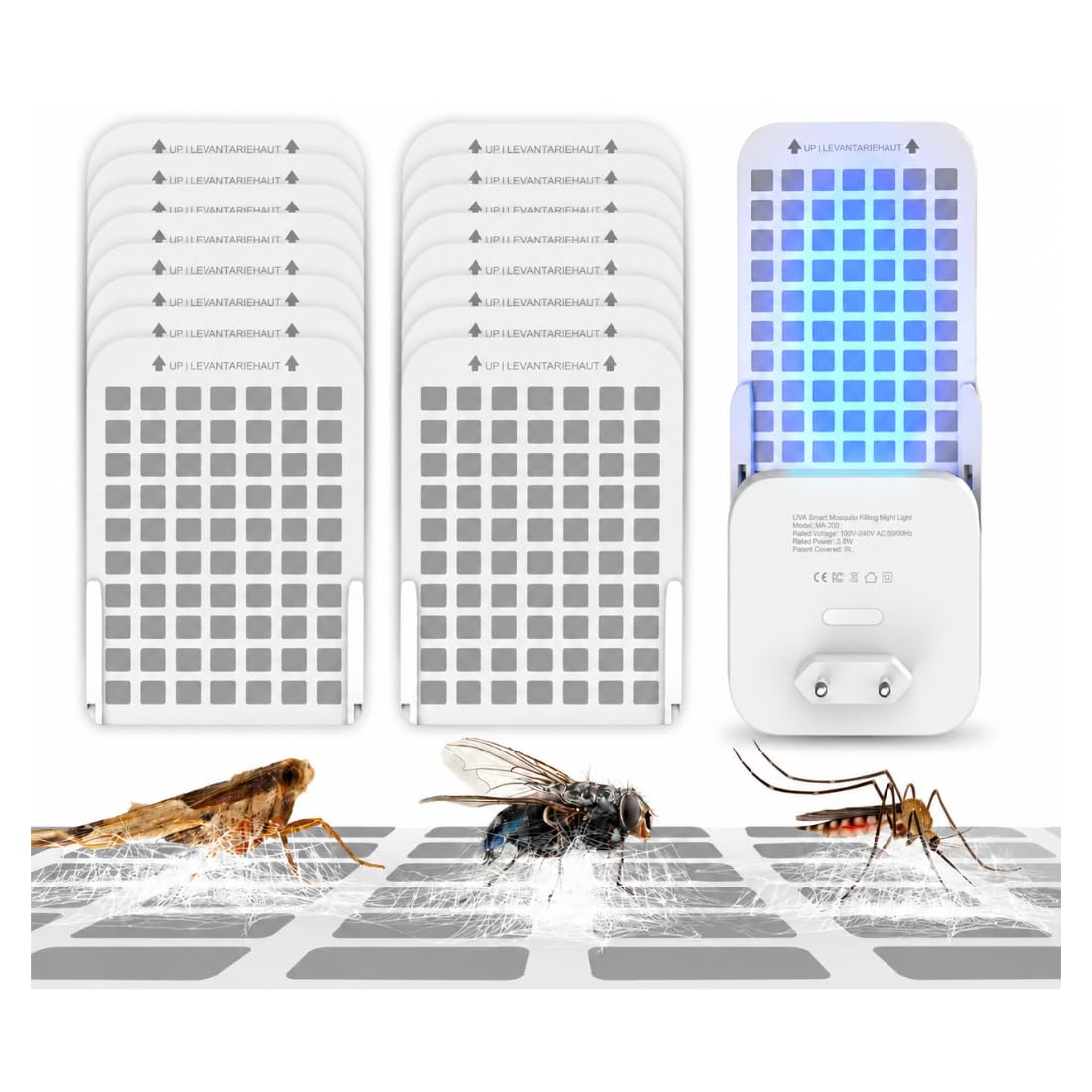 15 Pack Refill Glue Cards Compatible with Mosquitoes Free Trap Refill, Applicable to ZERO MOSQUITOES SMART Device ONLY, Flying Mosquitoes Trap Refill Replacement-image-26