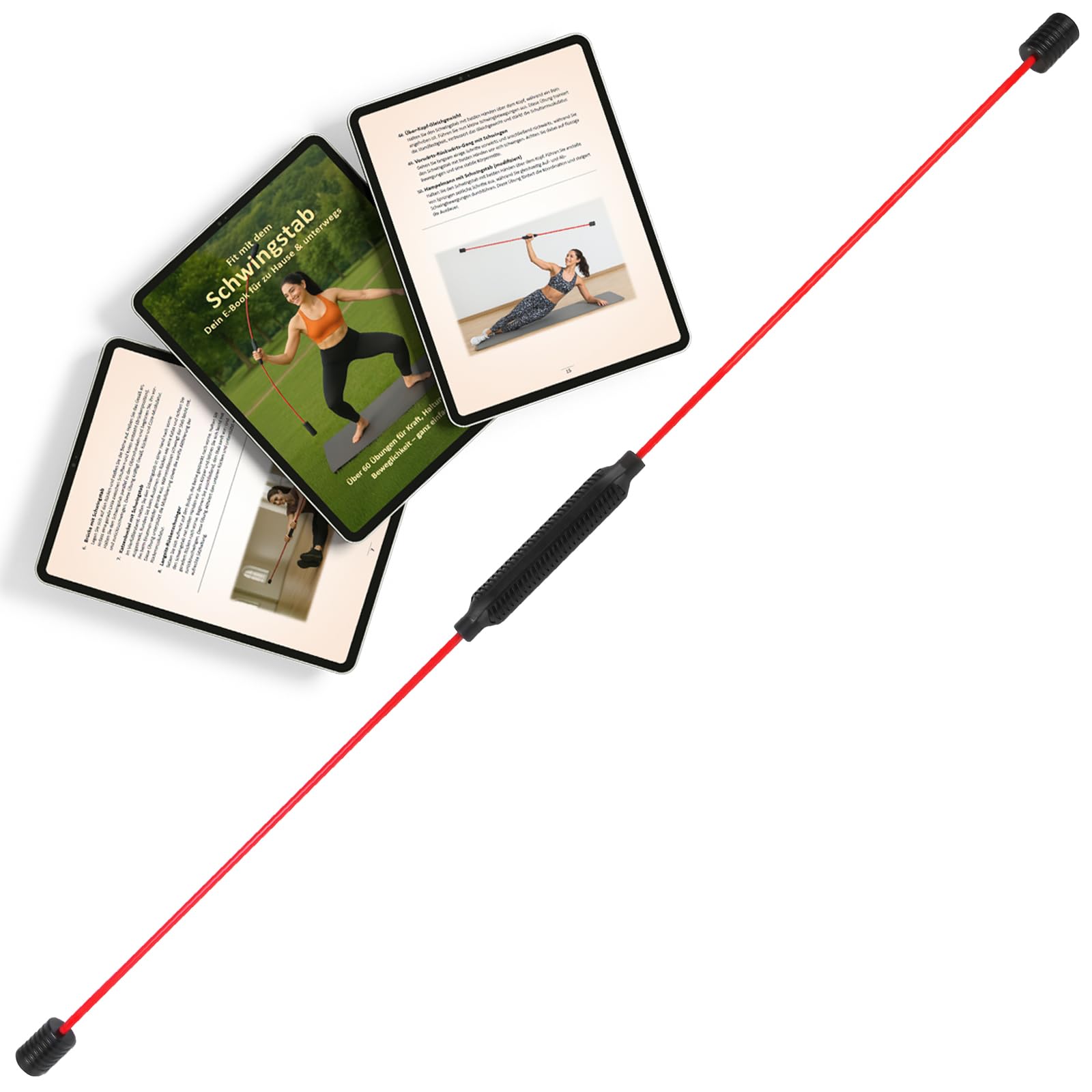 ALPIDEX Schwingstab Fitness Swingstick Stab | inkl. E-Book mit Übungen für Kraft & Koordination