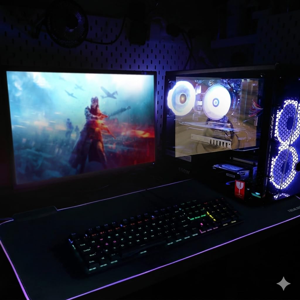 Tappetino per mouse da gioco grande, con hub USB a 4 porte e 13 modalità di illuminazione, tappetino per mouse per tastiera per computer, base in gomma antiscivolo oversize, per giochi per computer e