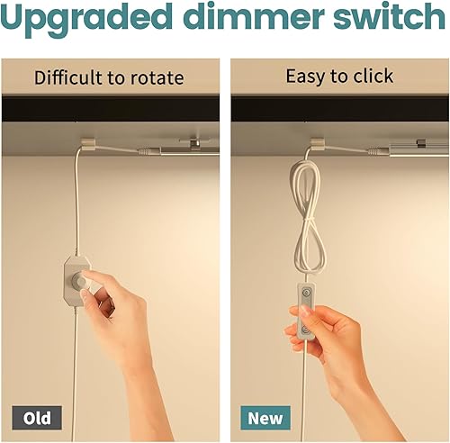 Miniatura 4 de ASOKO Iluminación LED regulable para debajo del armario para cocina, 6 barras de luz LED de 12 pulgadas, luz LED de armario blanca cálida 3000 K, 12