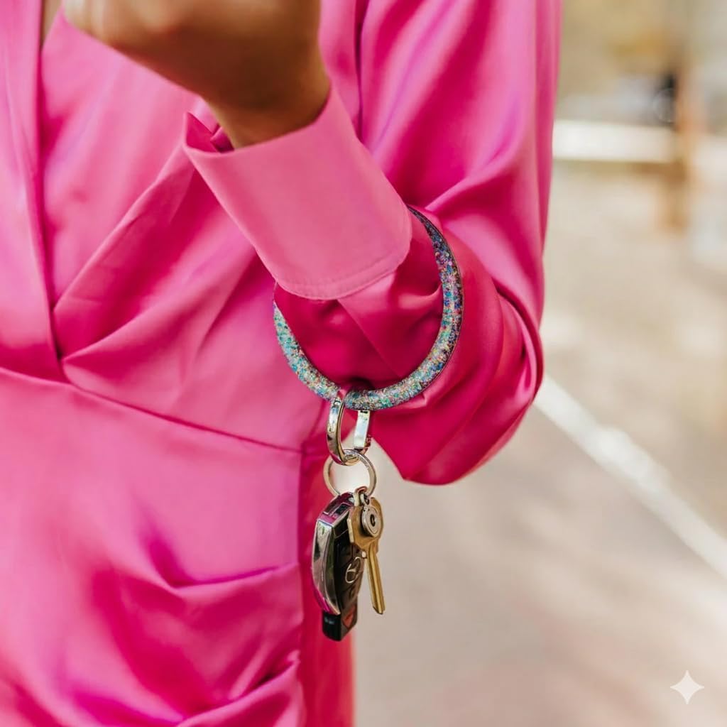 Oventure Big O® Key Ring Bracelet Keychain – Resin & Leather Collection