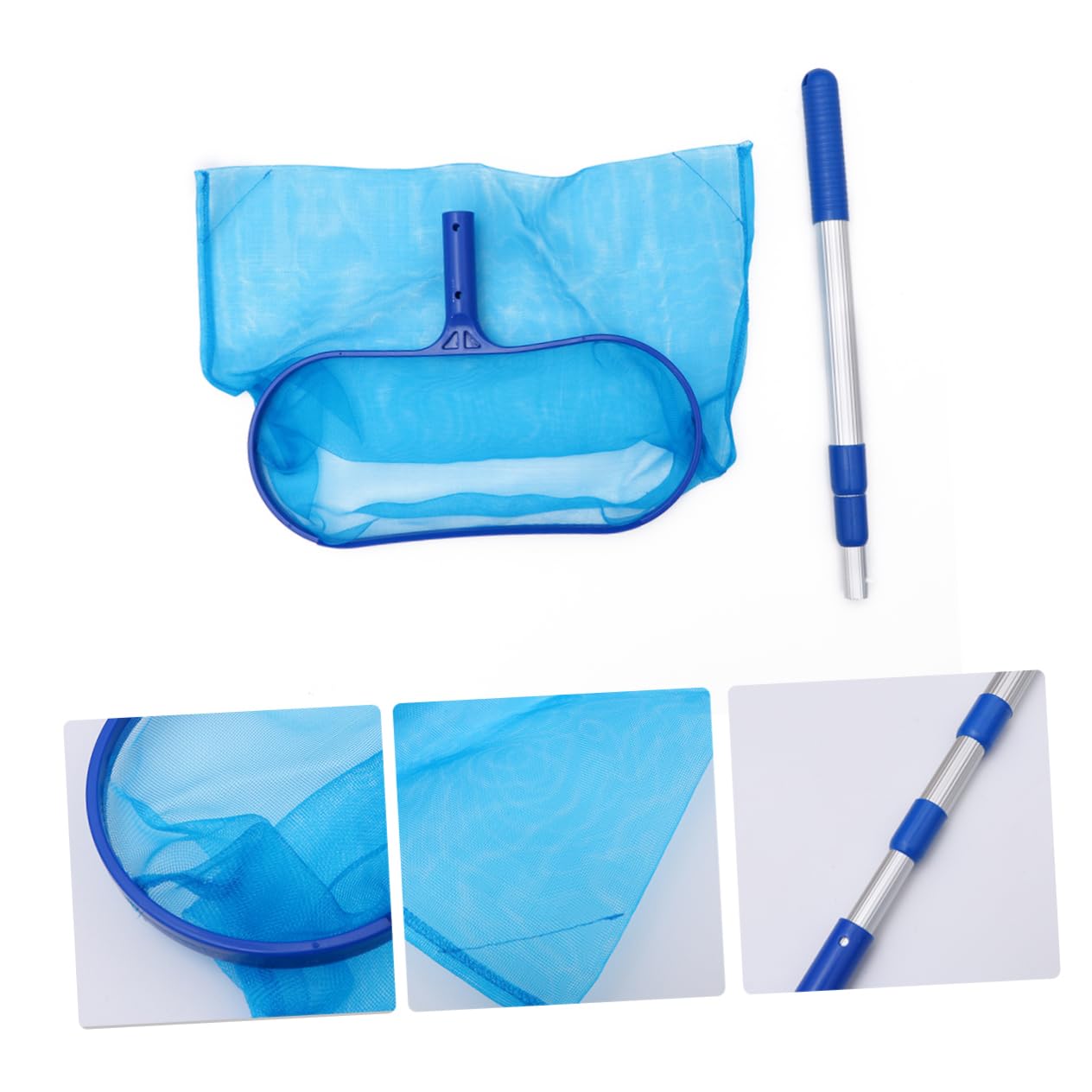 ibasenice Red de Limpieza para Piscinas 3x35 Cm con Varilla Extensible