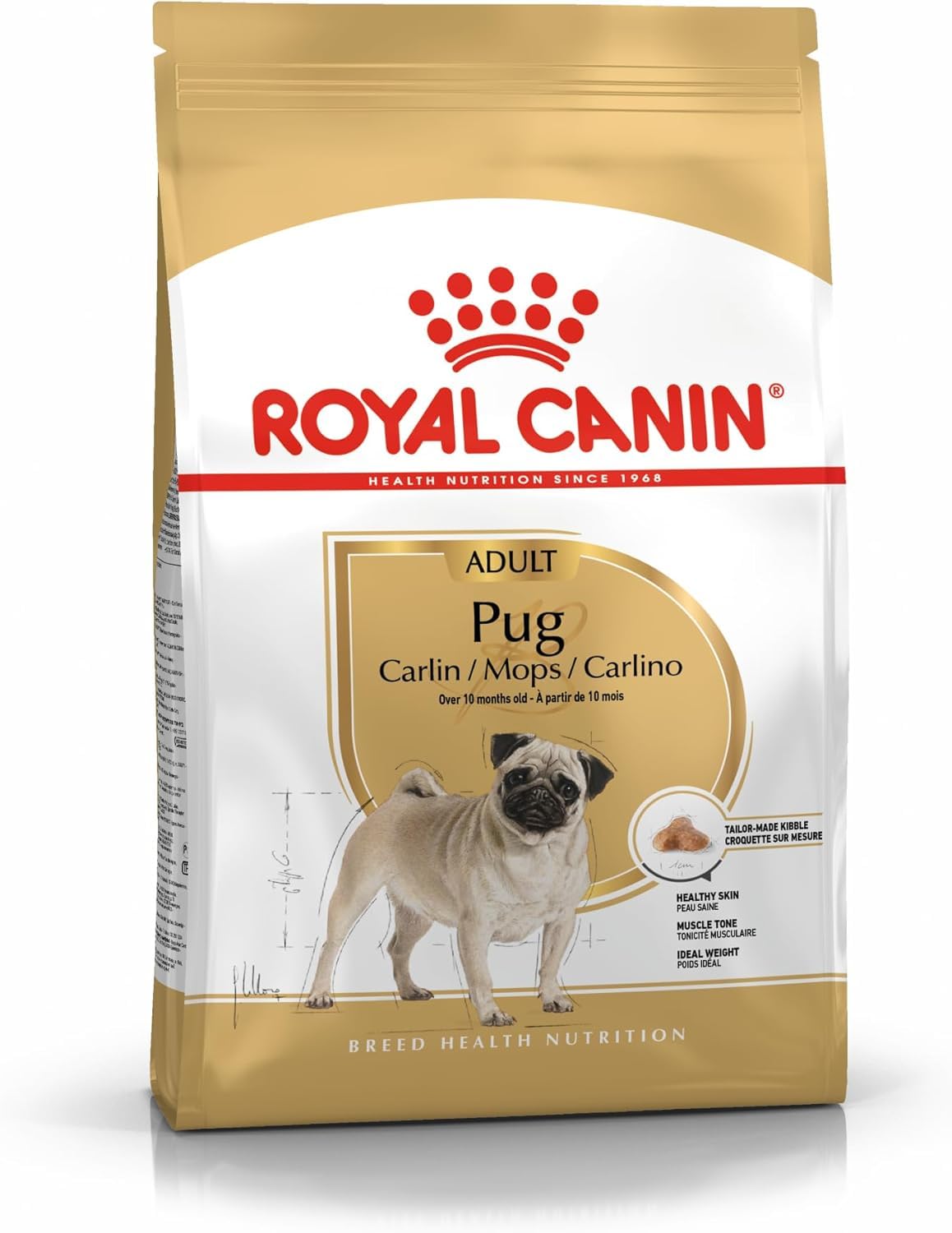 6 x 1.5kg (Full Box) Royal Canin Pug Complete Adult Dog Food