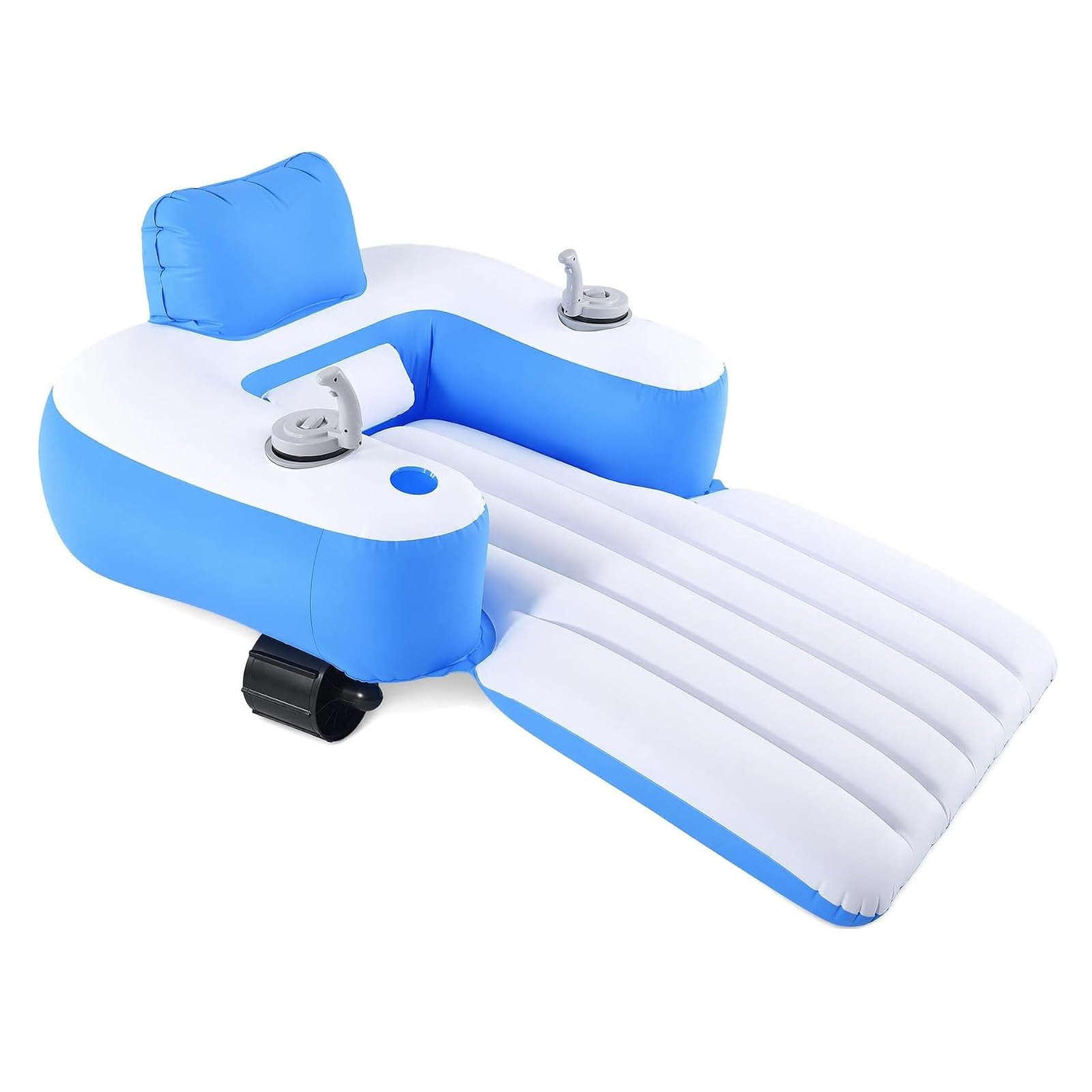 Lpoxuru Motorized Inflatable Pool Float for Adults, Rechargeable Water Lounger with 360° Rotating Thruster, Dual Motor, PVC,for Swimming and Floating in Pool Lake Beach