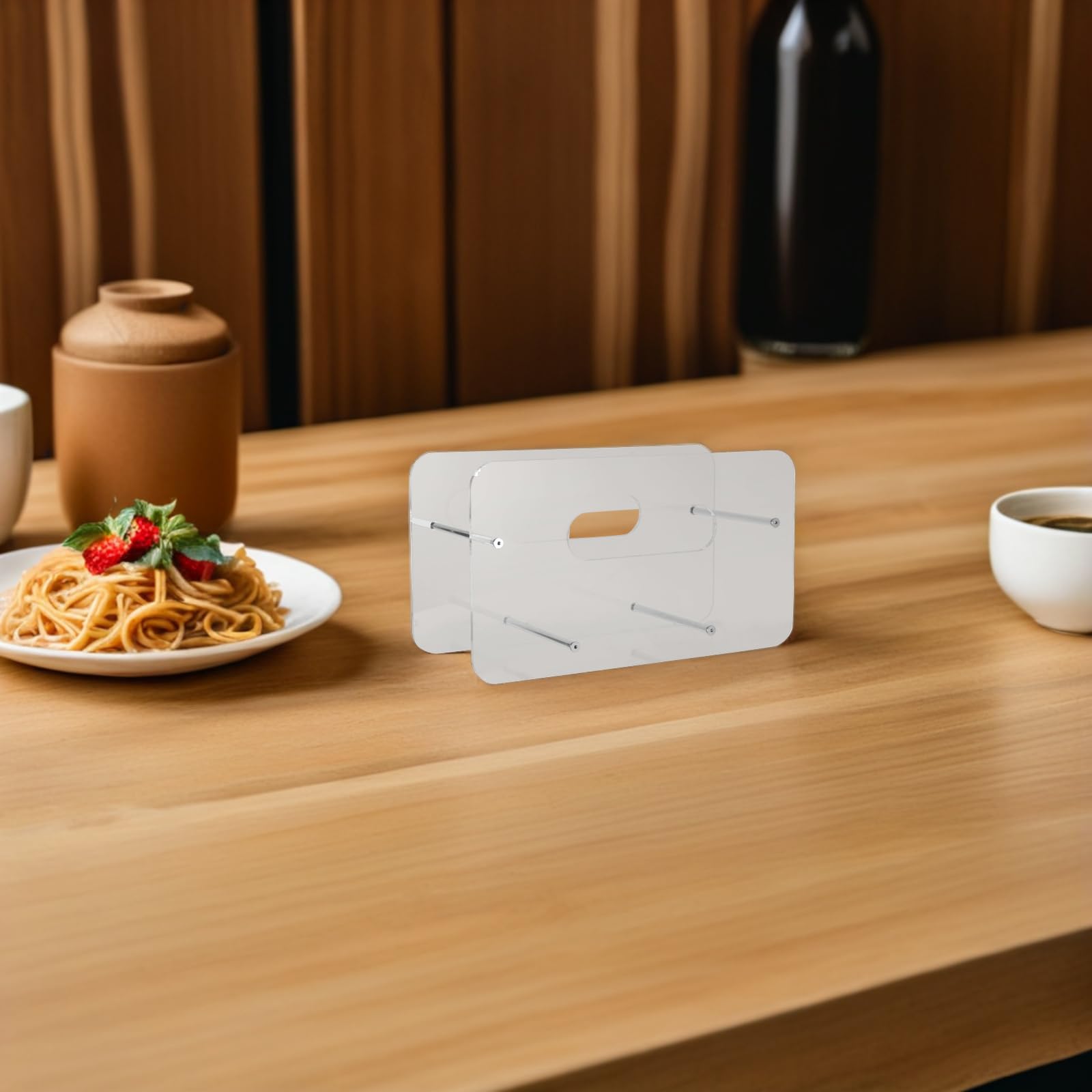 Veemoon Dispensador de Platos de Papel Acrílico para 7-12 Pulgadas