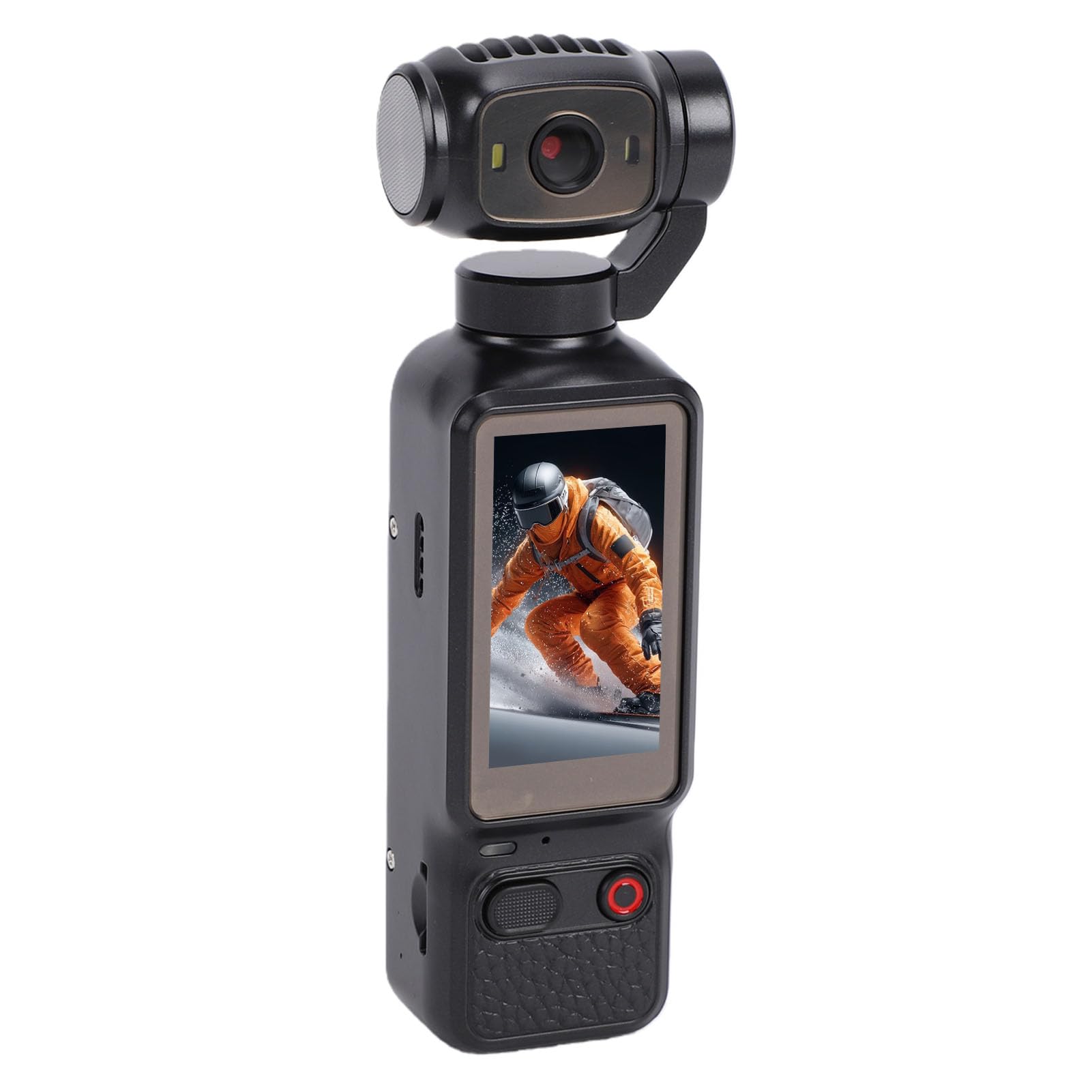 Dpofirs Videocamera Vlog 4K con Obiettivo Rotante a 180° (BLACK) | Videocamera POV Portatile da 64 MP con Schermo Ribaltabile, Luce di Riempimento a LED con Zoom Digitale, Videoregistratore
