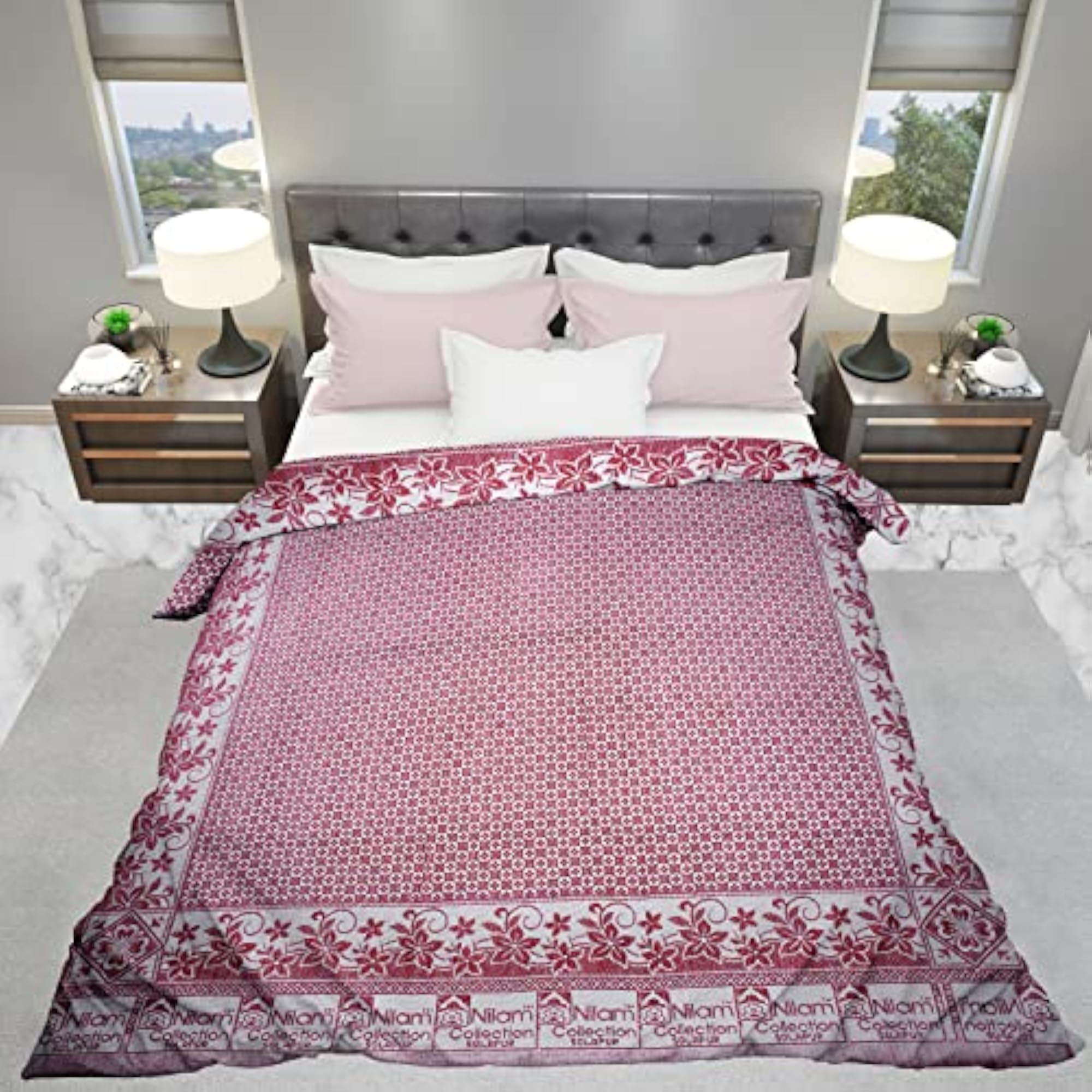Cotton Solapur Chaddar Blanket Single Bed Full Size, Pack of 2