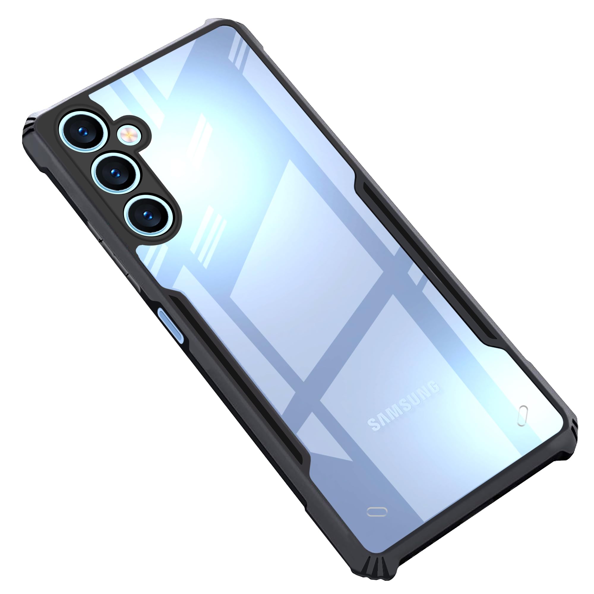 CEDO Samsung Galaxy A15 (5G) Back Case Cover | Camera Protection Shockproof Bumper-Edge | Acrylic Crystal Clear 360 Degree Protection TPU+PC | Transparent Eagle Back Case Cover (Black) (B0CSDS4XB3) Amazon Price History, Amazon Price Tracker