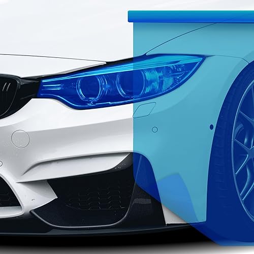 Película de tinte de luz de automóvil, película de tinte de luz antiniebla para faros delanteros, 12 x 48 pulgadas, película protectora de vinilo
