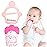 Vicloon Silicone Teething Mitt, 2Pcs Teething Mitten with Adjustable Strap, Crinkle Sound and Textured, Self Soothing Baby Chew Toys for 0-6month Infant