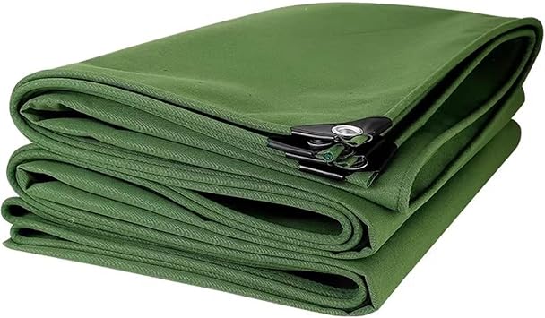 Large Waterproof Tarp 1x1m 1x2m 2x2m 2x2m 3x4m 4x4m PVC Coated Heavy Duty Canvas Tarp Eyelet Grommet Reinforced Outdoor Rainproof Tent, Car Cover, Pergola, Kennel, etc 3x4m