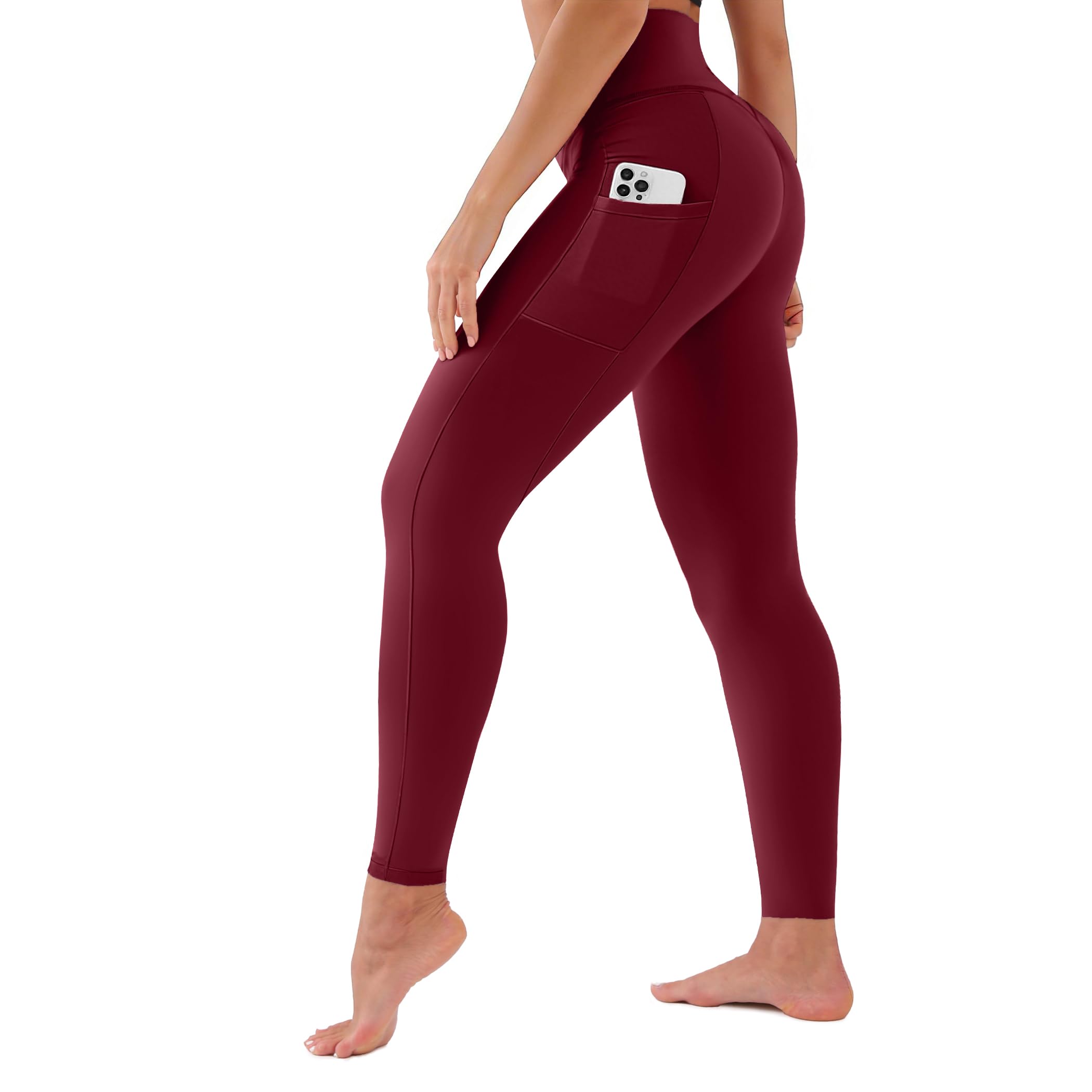 GYMGUN High Waisted Leggings for Women Buttery Soft Tummy Control Capri Yoga Pants for Workout Athletic Plus Size