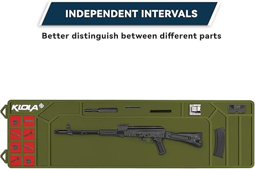 Miniatura 2 de Gun Cleaning Mat Large, Rifle Shotgun Maintenance Mat Anti-Slip Thick Rubber Magnetic Gun Cleaning Mats Pad for All Guns 36" x 10"