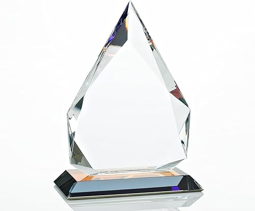 Miniatura 4 de Baudville Trofeo de cristal luminario vibrante grabado personalizado - Trofeo Spotlight