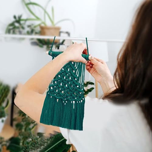Miniatura 5 de Kit de macramé para árbol de Navidad, macramé para colgar en la pared, kit de bricolaje para principiantes, kit de macramé para colgar, kit de