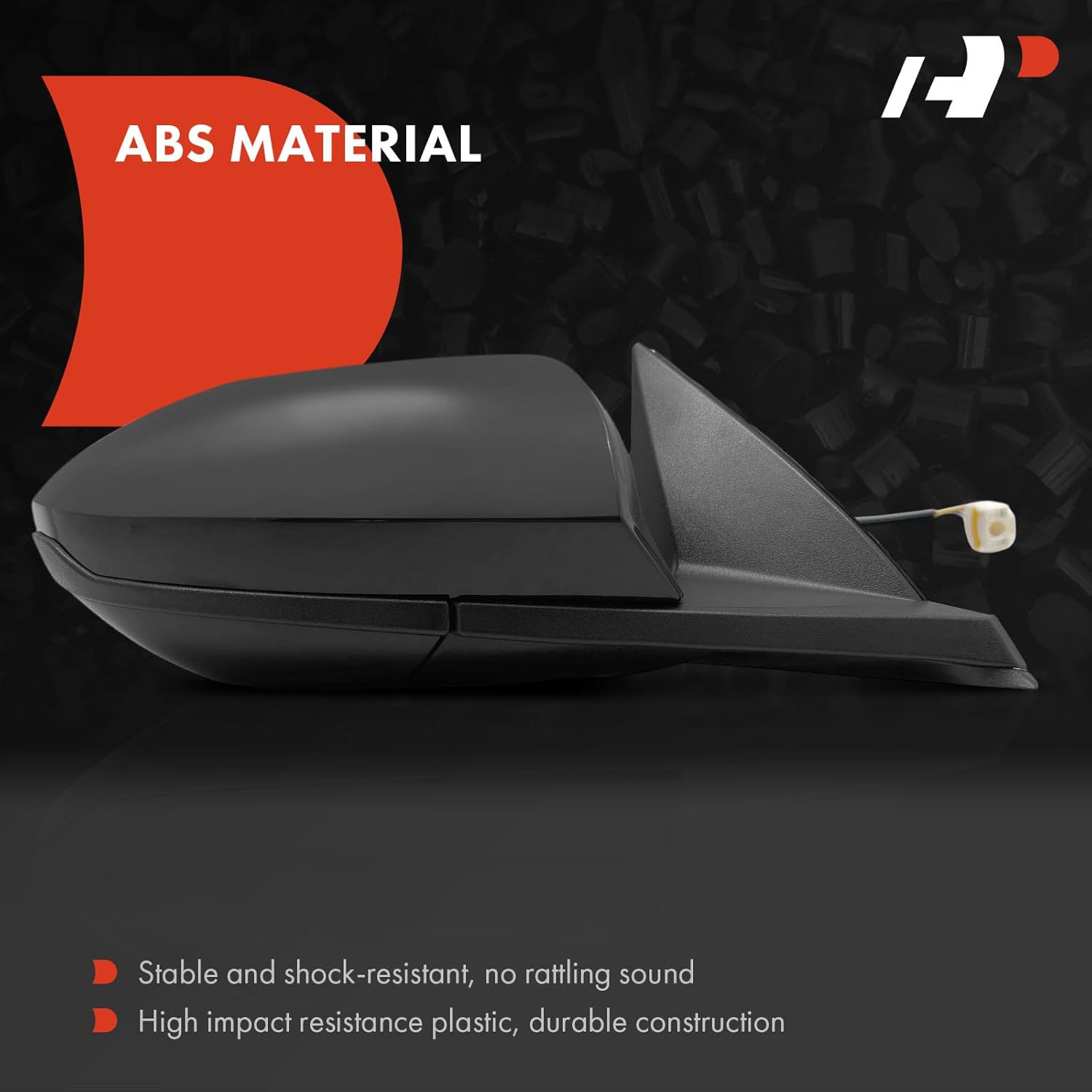 A-Premium Passenger Side Power Door Mirror - Compatible with Hyundai Tucson Santa Cruz 2022 2023 2024 - Non-Heated Manual Folding Black Outside Rear View Mirror