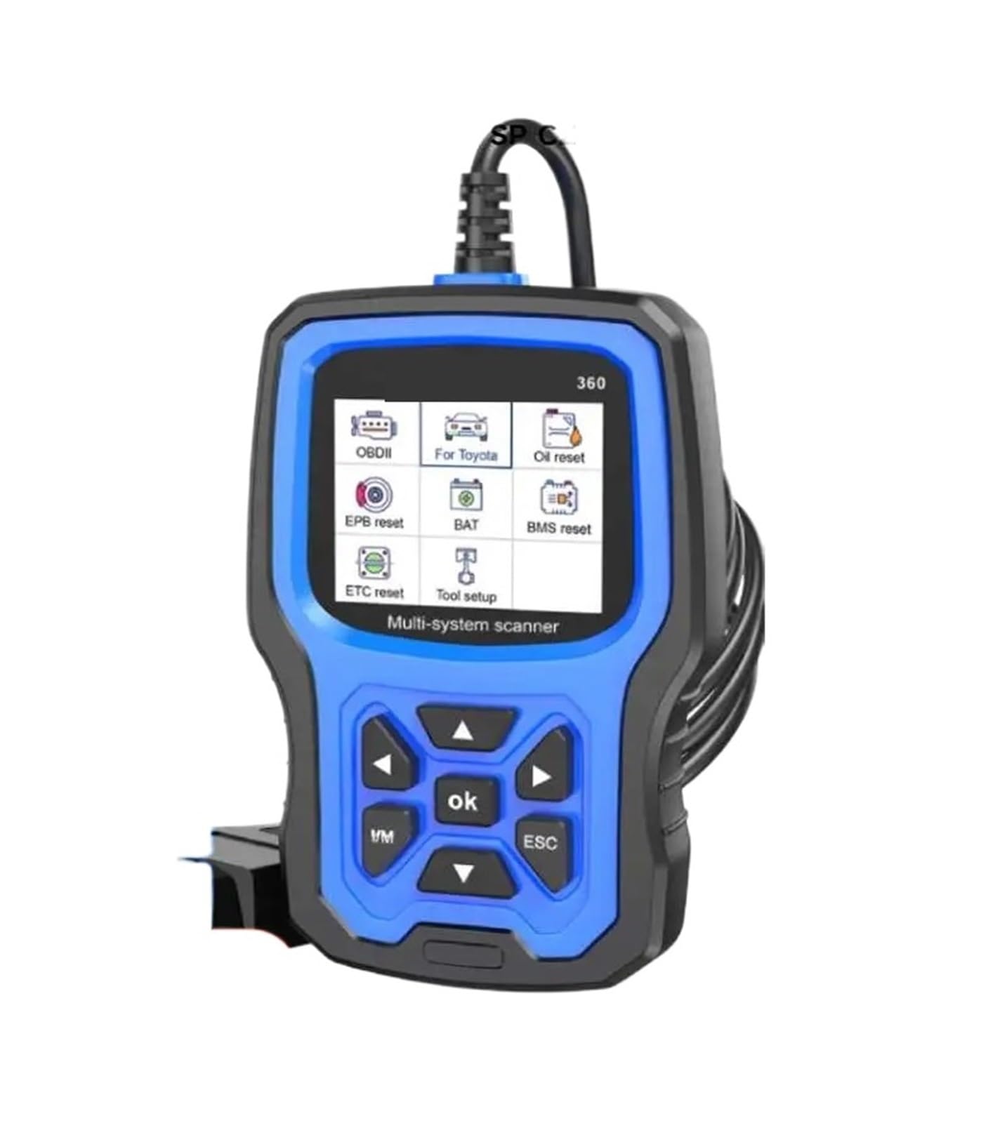 Lector de códigos de escáner automotriz OBD2 ABS EPB SRS Oil Bat Reset OBD Herramienta de escaneo de diagnóstico de automóvil