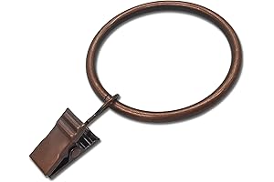 No More Boring Curtains - 20 Pack Antique Copper Curtain Rings with...