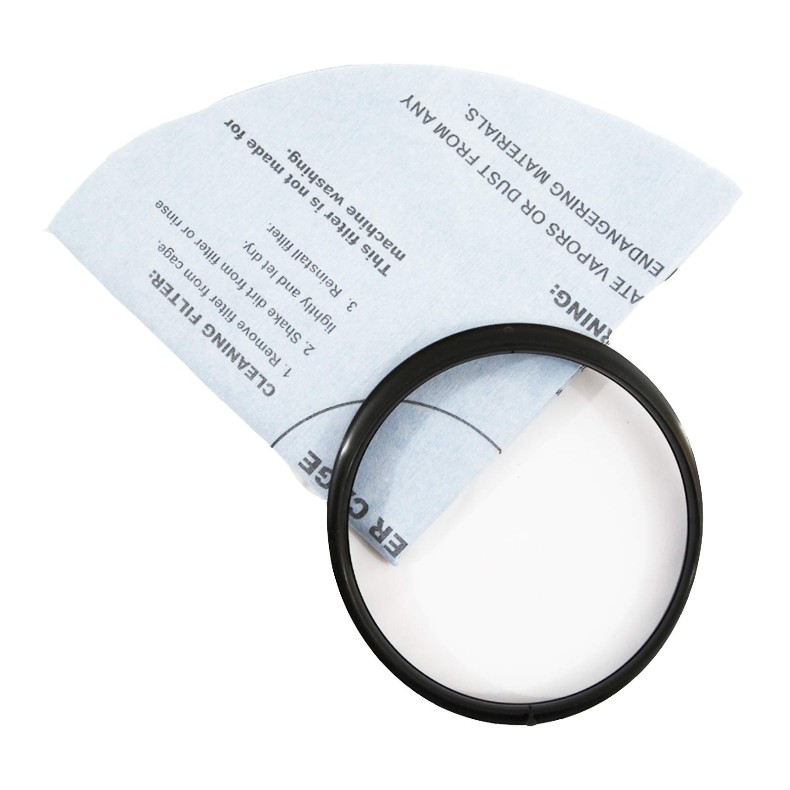 4Yourhome 3 pack Reusable Dry Filter and Mounting Ring designed for Shop Vac VF2002 & 9010700