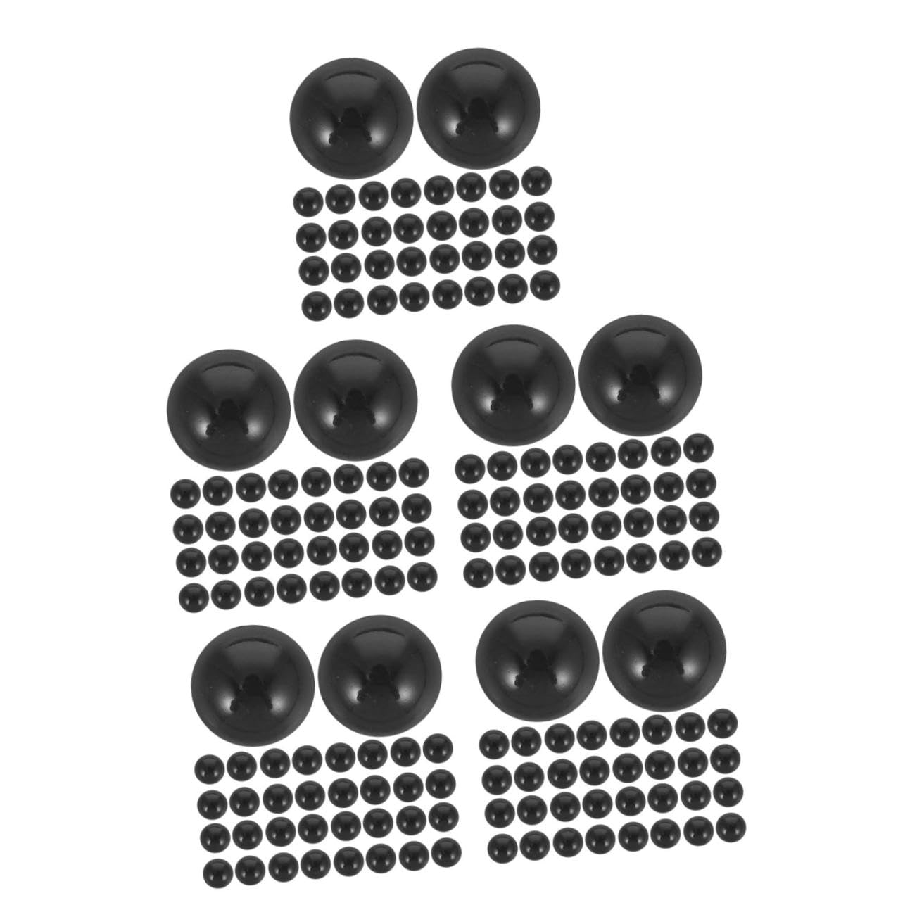 2000 Piezas Ojos de Muñeca Negros de Plástico con Base Plana Ojos de Seguridad para Manualidades DIY para Amigurumis Peluches y Animales de Tela