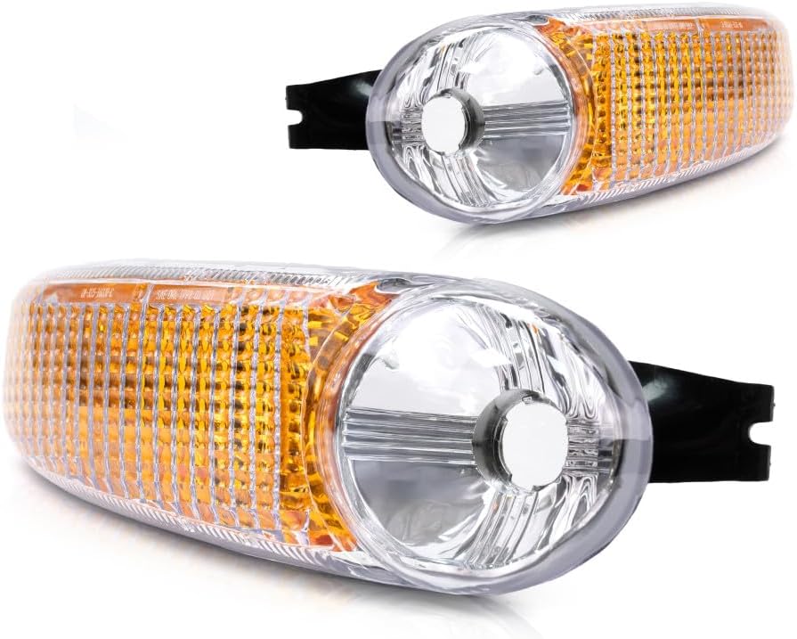 CarLights360 For 2001-2005 GMC Yukon Pair Driver and Passenger Side Parking Light DOT Certified Lens and Housing Only GM2520182 GM2521182 | 15199554 15199555Denali