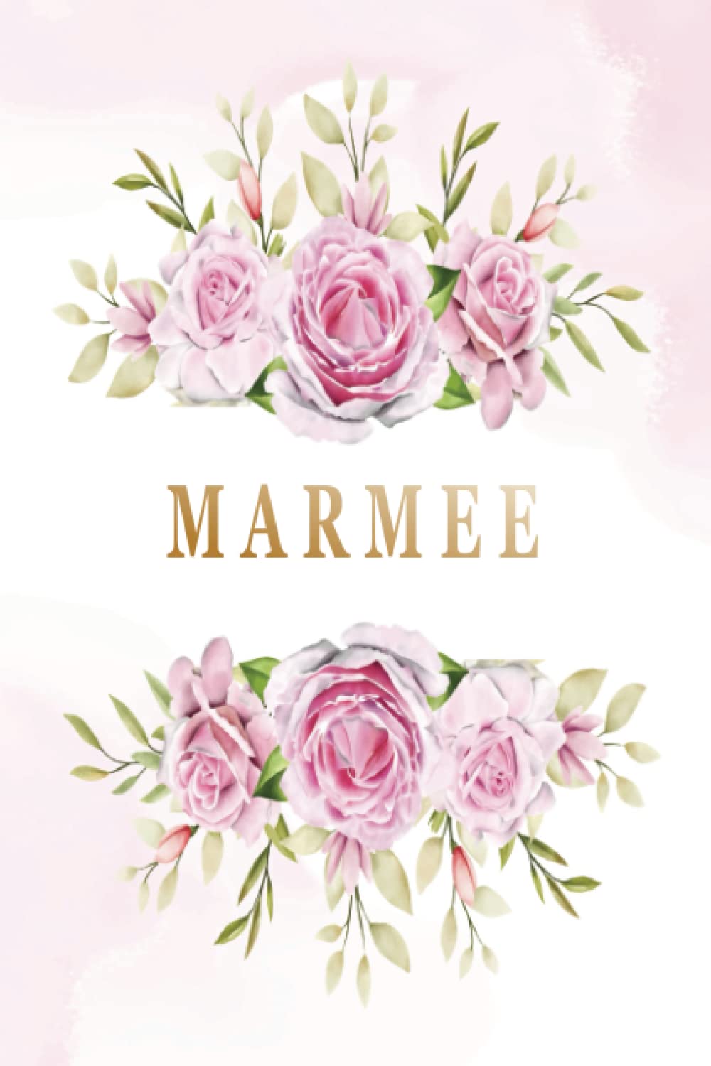 Marmee: Cute Pink Floral 120 Pages Lined Notebook for Grandparents Day or Mother's Day Gift, Birthday Present for Grandmother (Size 6x9)