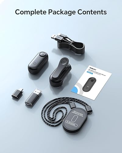 Miniatura 8 de BOBLOV Mini cámara corporal W4 2K, cámara portátil de 64 GB con clip giratorio de 360 y clip magnético, 120 minutos para grabación, fácil de usar y