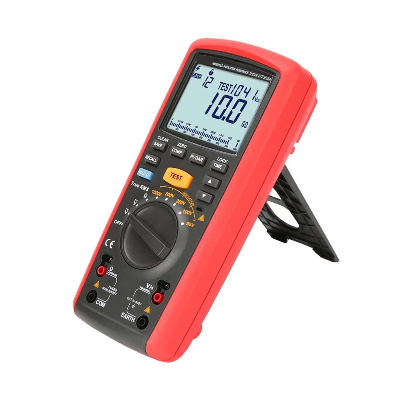 Probador de Resistencia, Comprobadores de resistencia de aislamiento portátiles 1000 V 20 GΩ UT505A UT505B Miliómetro digital Ohmímetro Rango automático(UT505B)