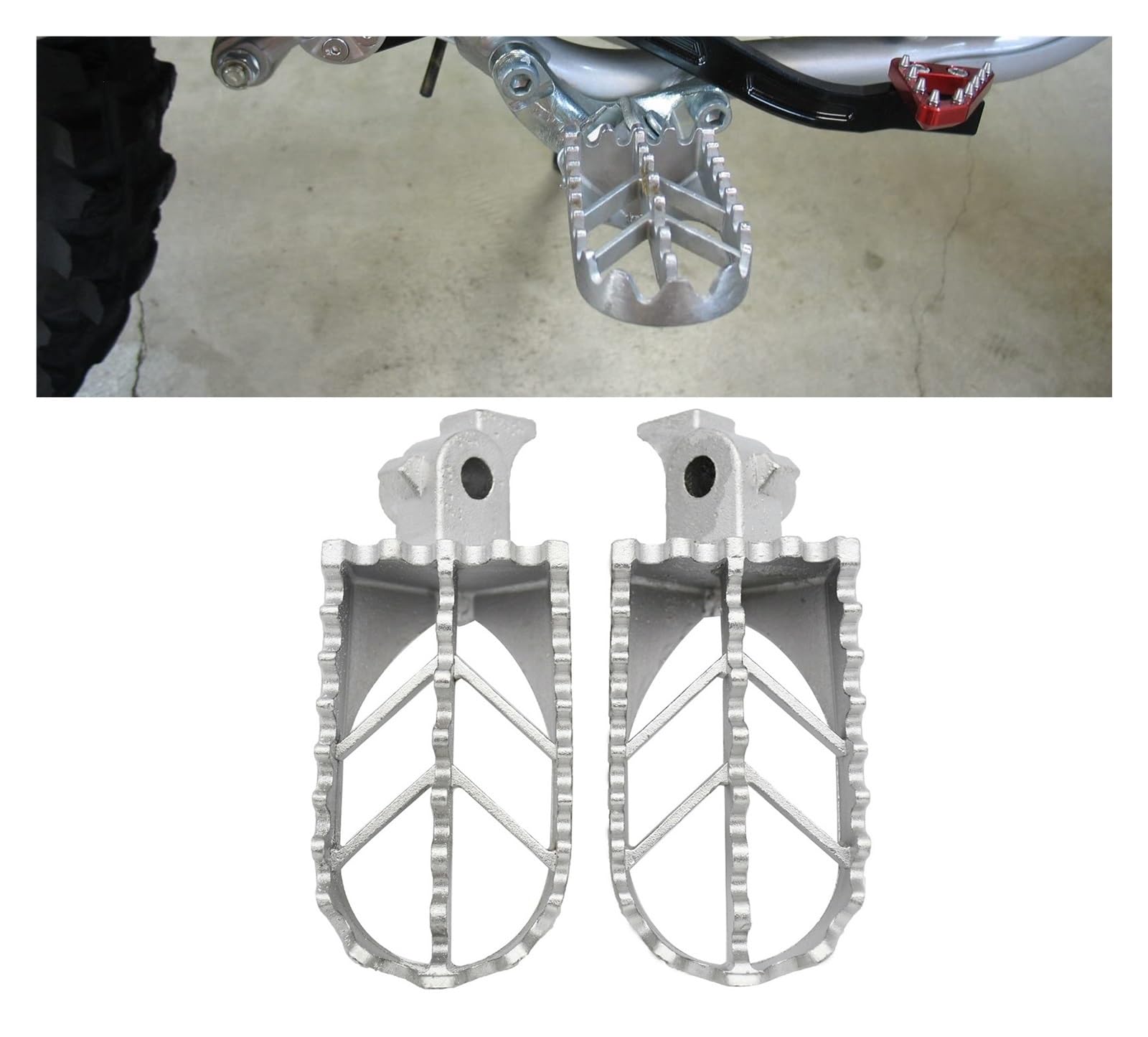 MBROS Podnóżki do XR50R do CRF50 do CRF70 do CRF80 do CRF100F Motocross uniwersalne części motocyklowe podnóżki ze stali nierdzewnej podnóżki motocyklowe