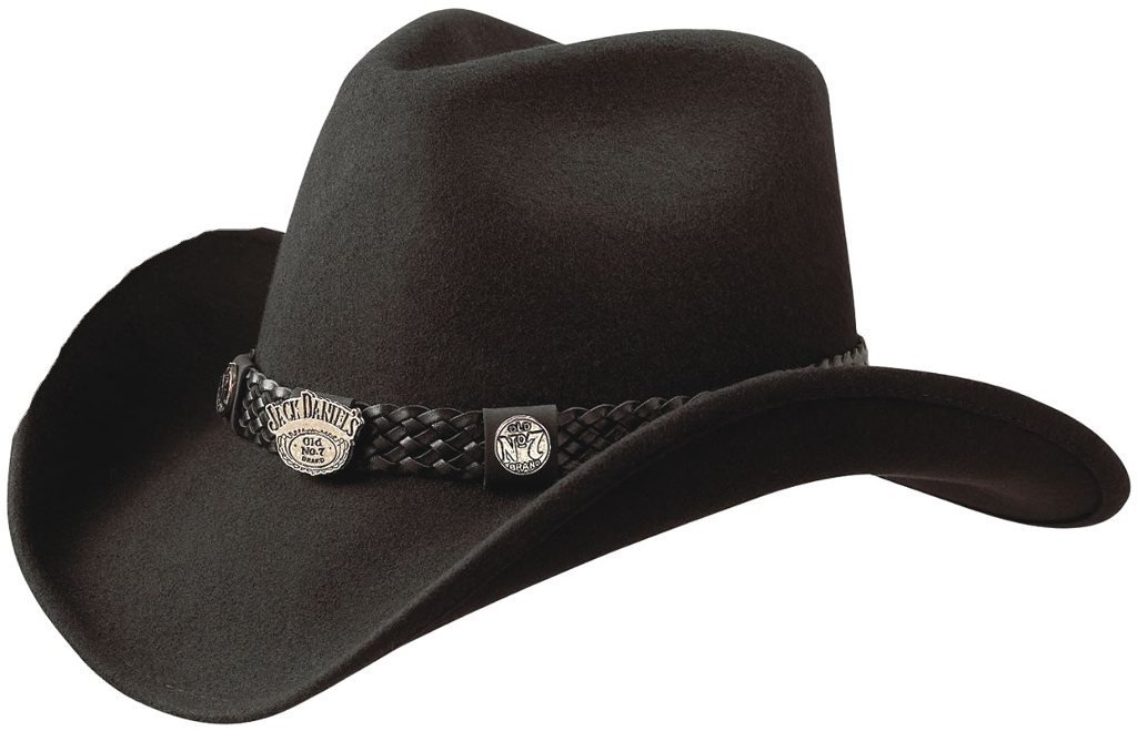 Jack Daniel's Men's 100% Crushable Wool Cowboy Hat - Black JD03-E