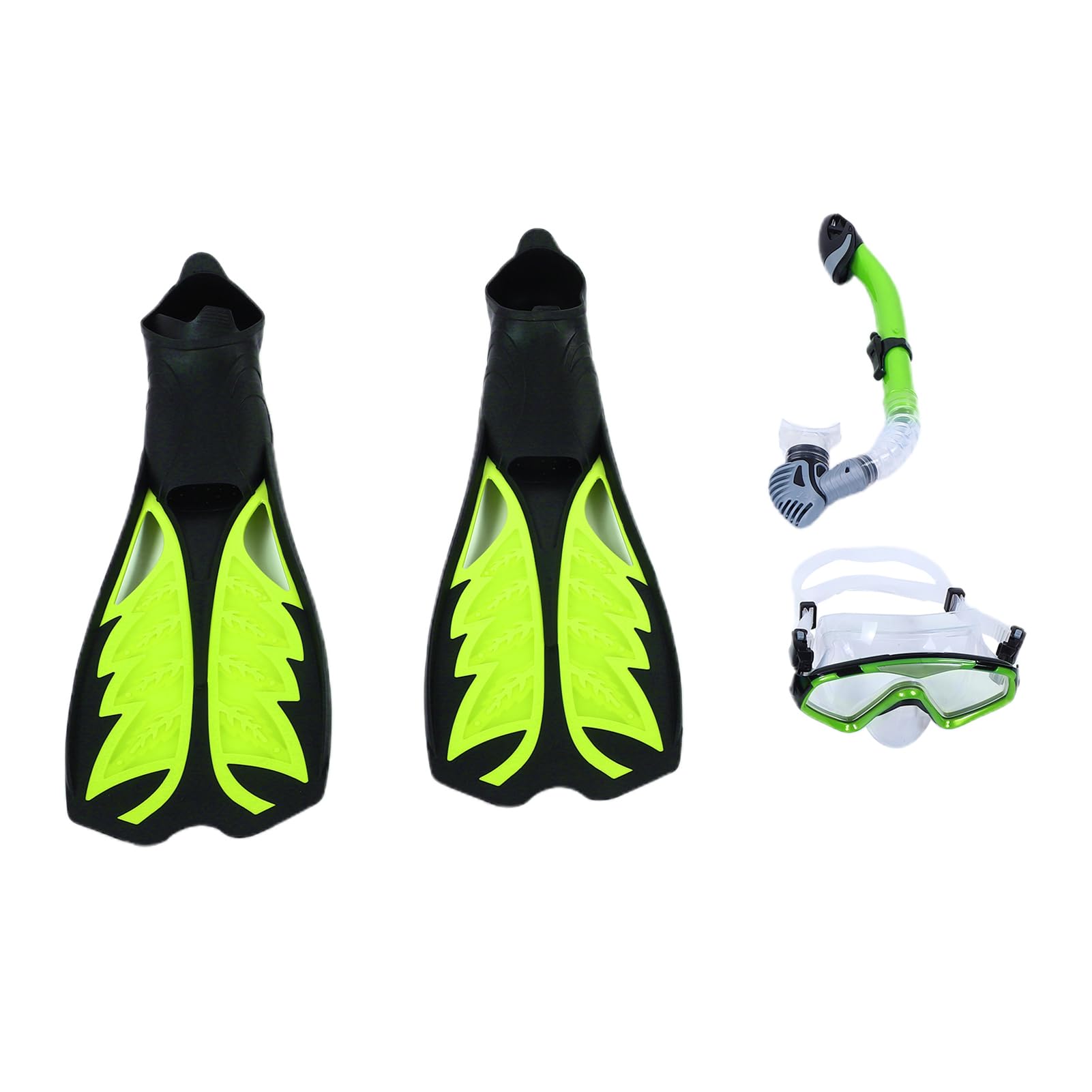 Juego de Snorkel para Adultos, Equipo de Snorkel Profesional con Aletas Ajustables y Máscara a Prueba de Fugas para Exploración Subacuática, Kit de para Natación