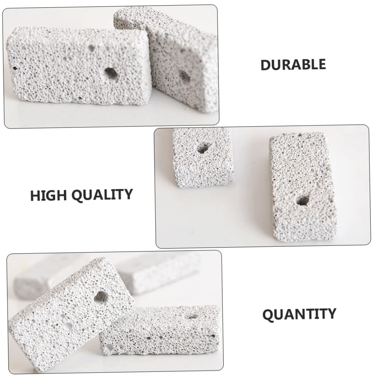 BESPORTBLE 120piezas Piedra Molar para Mascotas Pequeñas De Piedra Volcánica para Hámster Conejos y Cobayas Suplemento De Calcio y Molienda para Chinchillas y Jerbos