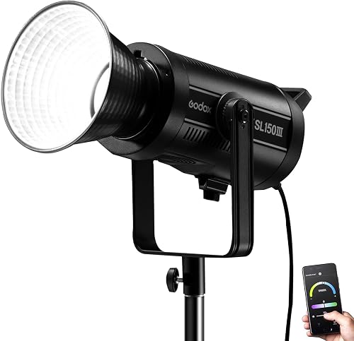 Godox SL150WII Upgraded LED Photography Light,SL150WIII SL150III SL-150WIII 160W Continuous Light with RC-A6 Remote Control,CRI96+ Daylight-Balanced,Bowens Mount,8 Fx Effect,Support APP Control