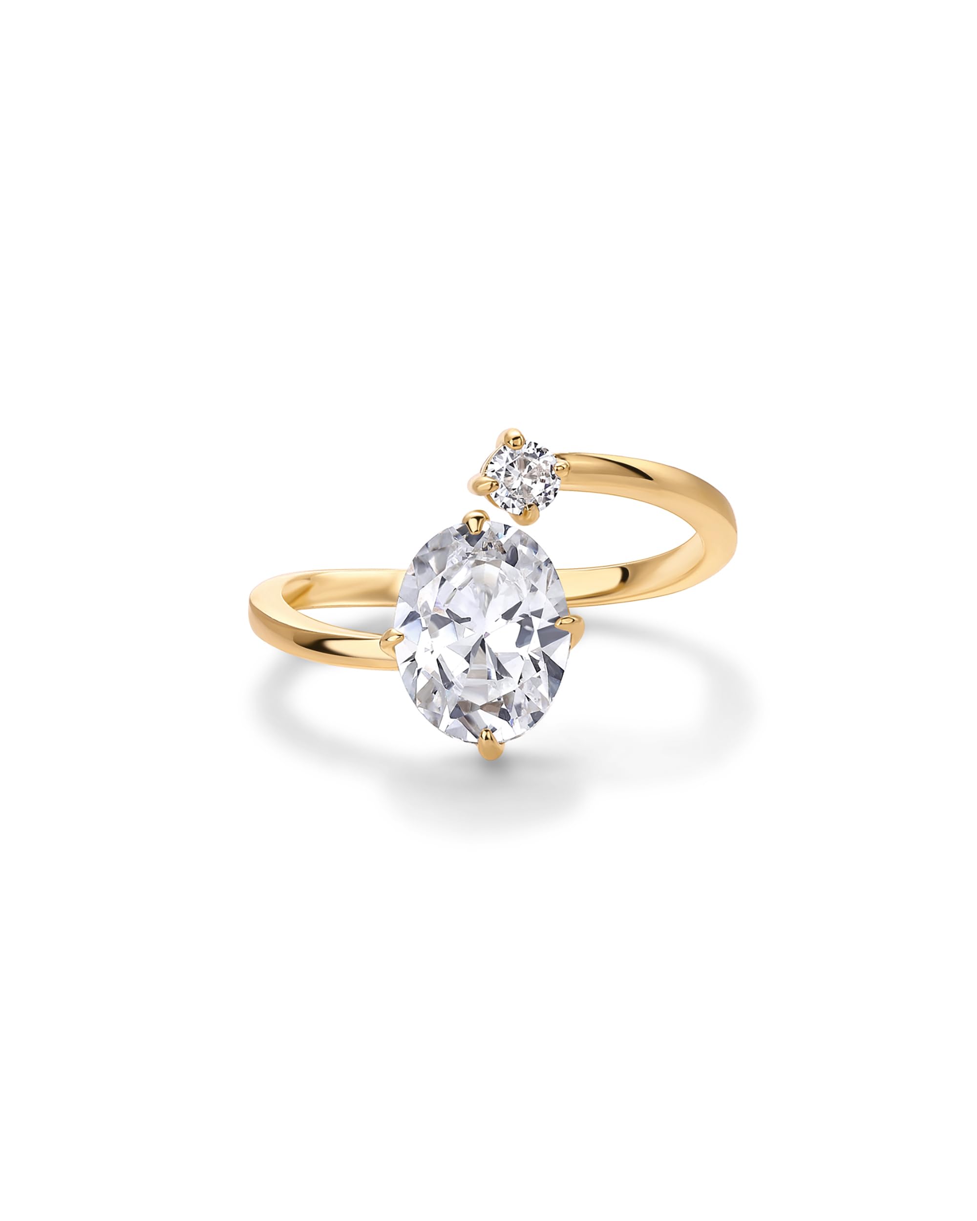 PAVOI Oval CZ Wraparound Ring