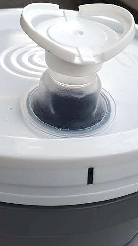 Miniatura 5 de Cubo de 2 galones con tapa y asa para verter boquilla a prueba de fugas, grado alimenticio, contenedor de almacenamiento de HDPE, sellado gamma,