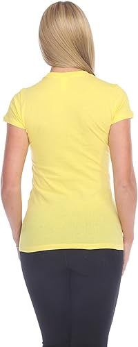 Miniatura 4 de Camisas de manga corta para mujer, 100% algodón, 3 piezas, ajuste delgado, básico, cuello redondo, peso ligero, tela suave