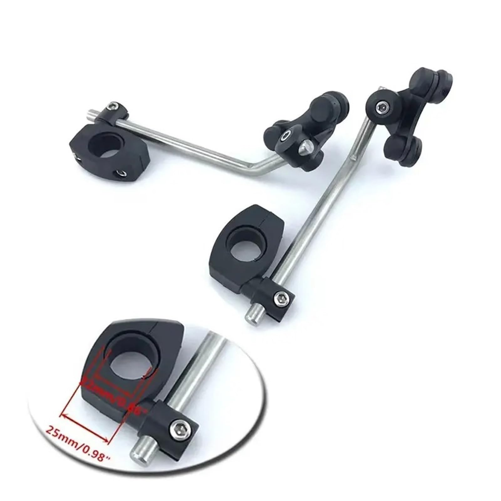 Paravento Universale Moto Per BAJAJ Pulsar NS200 RS200 Dominar 400 Staffa Regolabile 7/8 "22mm Manubrio Parabrezza Deflettori Parabrezza(Smoke)