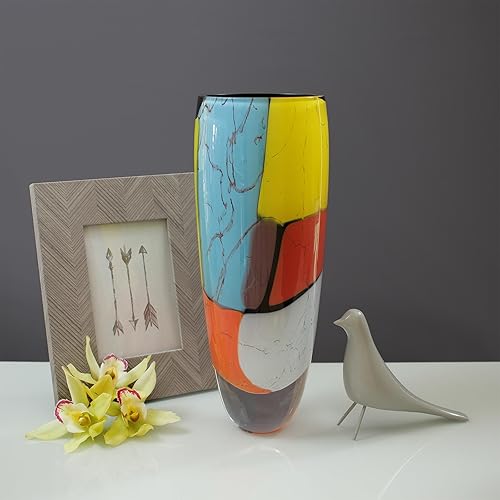 Miniatura 5 de Ca D Oro - Jarrón de cristal de color con astillas sopladas a mano de Murano - Modelo 333 MS