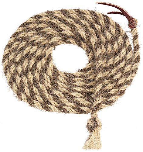 Weaver Leather Tail Hair Mecate Striped Natural/Light Brown ,5/8 x 2' Weaver Leather Tail Hair Mecate Striped Natural/Light Brown ,5/8" x 2'