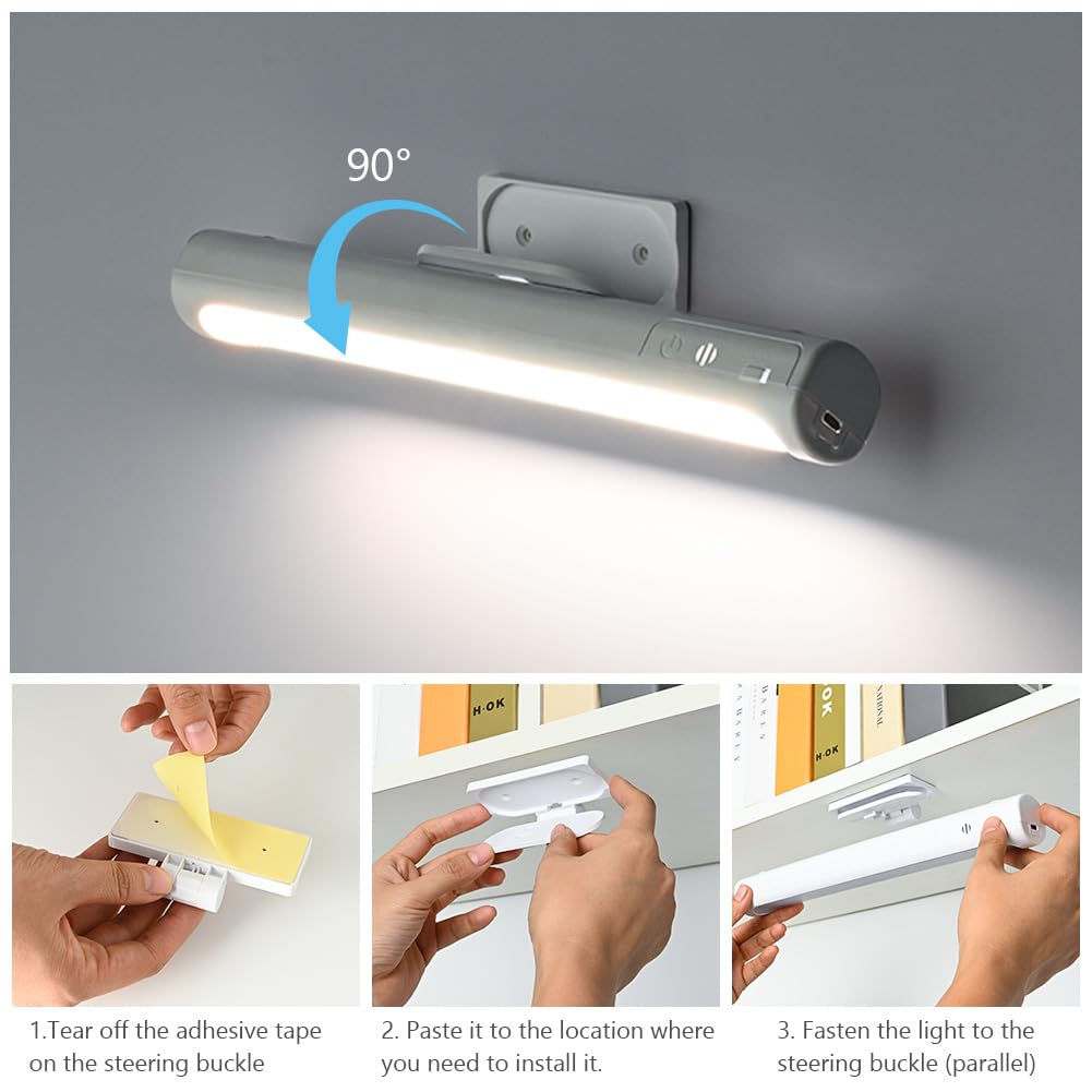 Lampada Da Specchio LED Per Bagno - Dimmerabile, Ricaricabile - 3 Colori Luce - Controllo Tattile - Foto 10