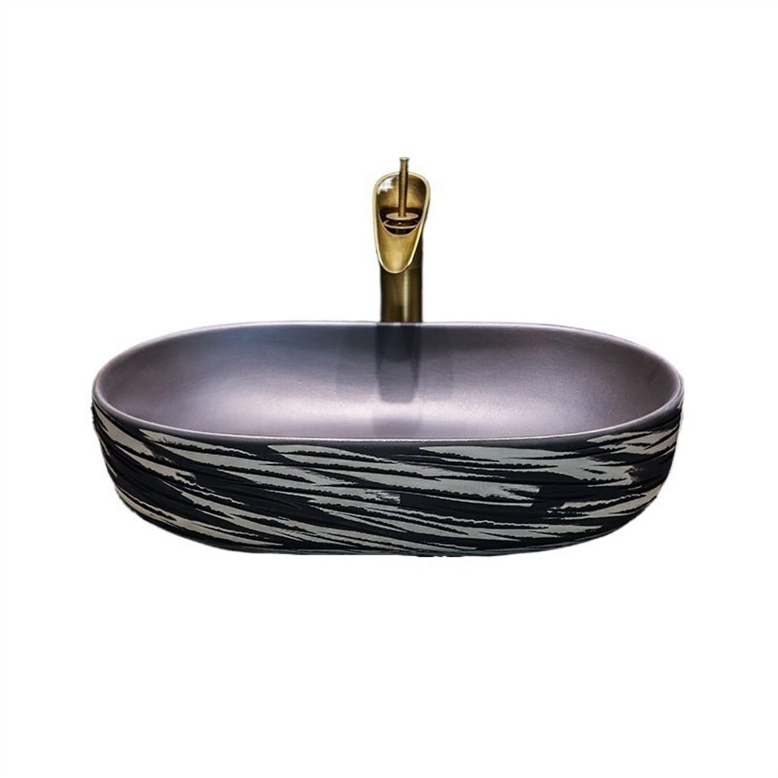 Sjdopulse Countertop Washbasin, Countertop Washbasin, Bathroom Basin, Ceramic Art Basin, Household, Creative Egg Shape, Retro Basin, Bathroom Basin, Ceramic Small Sink