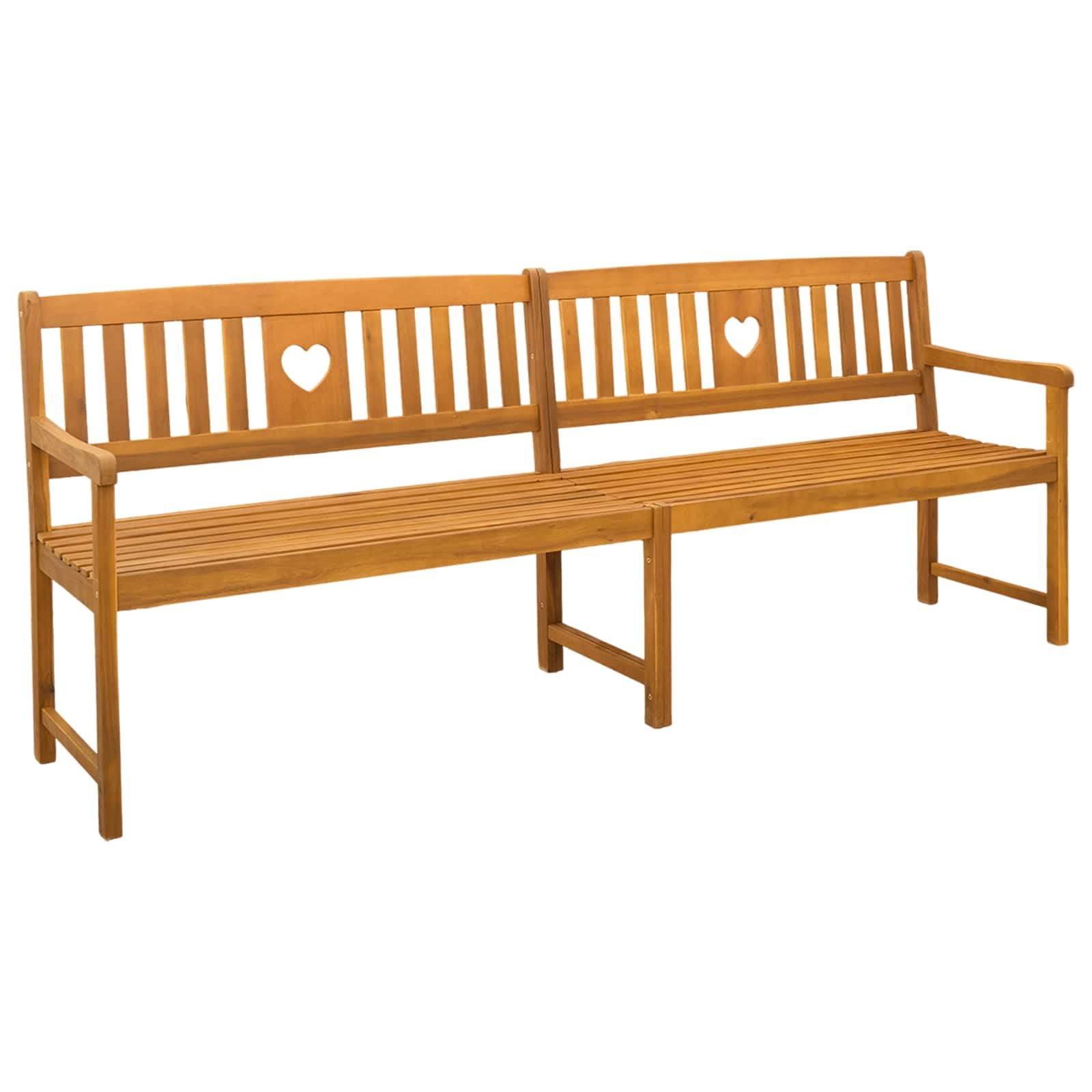 Ławka ogrodowa naturalna 220 x 55,5 x 90 cm lite drewno akacjowe