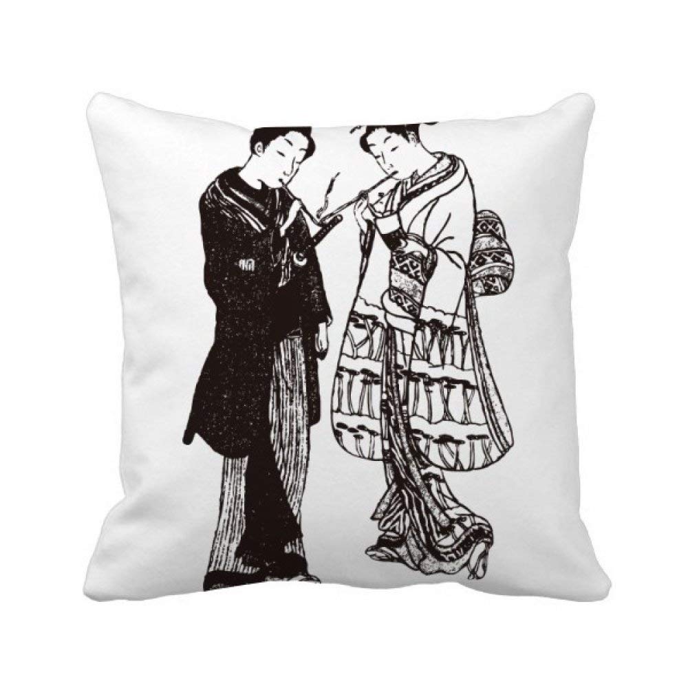 Coussin japonais art cadeau idéal multicolore 40x40cm pour décoration de maison