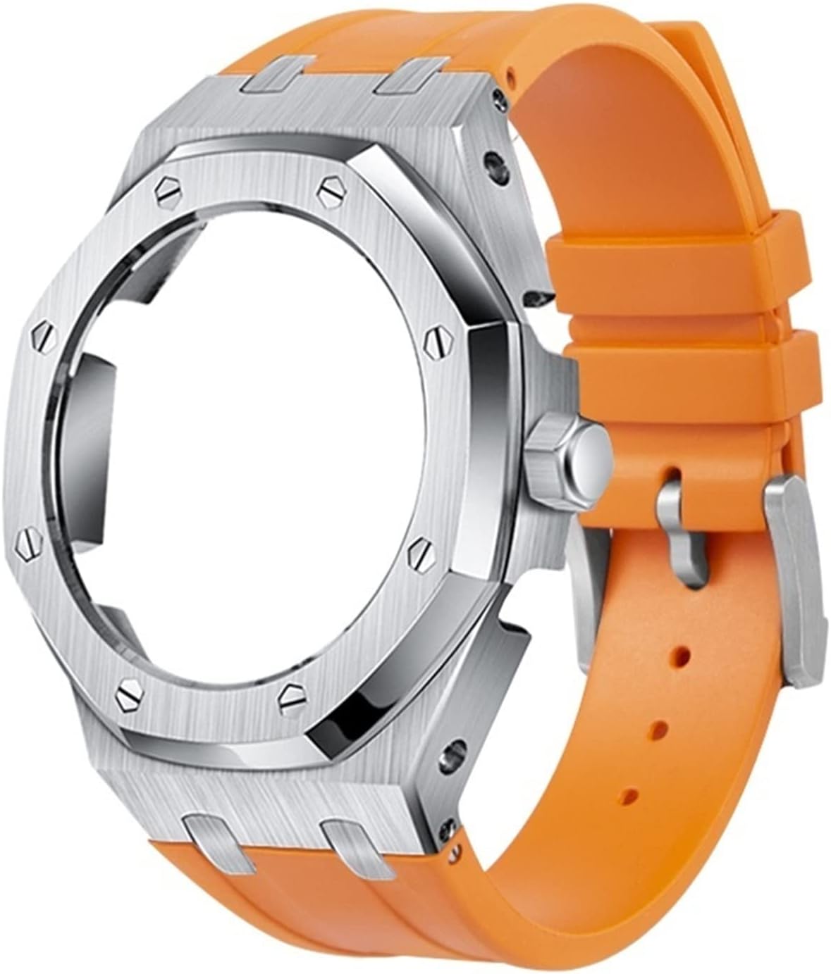 Soft Silicone Strap Metal Case For GA2100-4A Mod Retrofit Kit